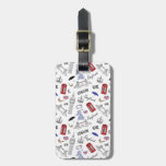 London City Doodles Pattern Luggage Tag at Zazzle