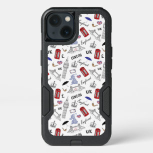 London City Doodles Pattern iPhone 13 Case