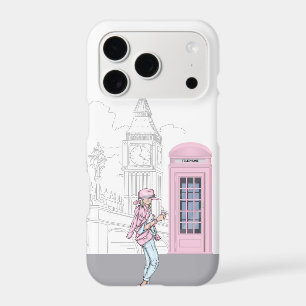 London City Girl with Pink Phone Box iPhone 17 Pro Case