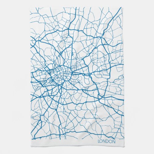 London City Map Kitchen Towel