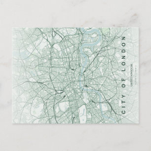 London City Map Minimal Postcard