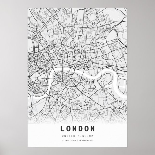 London City Map Poster (Front)