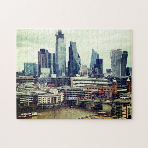 London _ City Skyline _ Glass  Steel Britain Jigsaw Puzzle