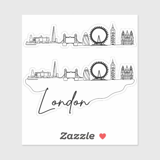 London City Skyline Sticker (Sheet)