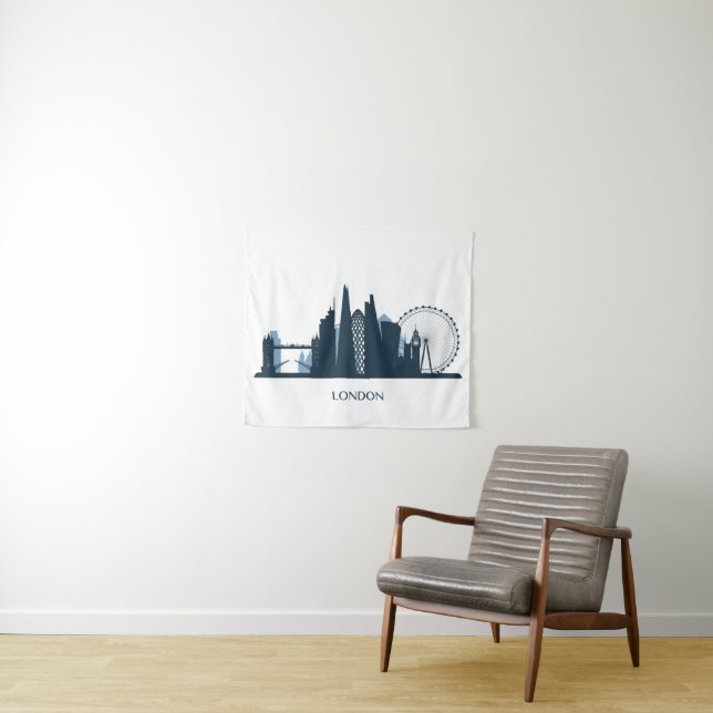 London City Skyline Tapestry (In Situ (Horizontal))