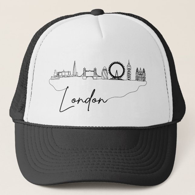 London City Skyline Trucker Hat (Front)