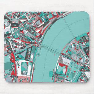 London City Structure Map Mouse Pad