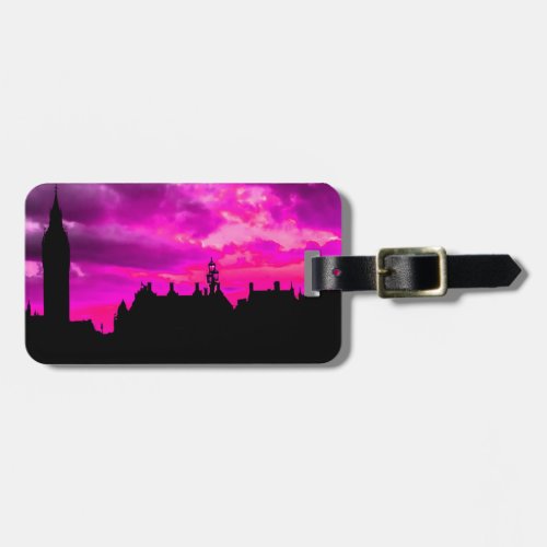 London City Sunset Panorama UK Travel Luggage Tag