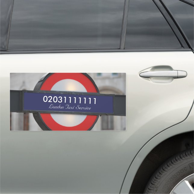 London City Taxi Service Car Magnet (In Situ)