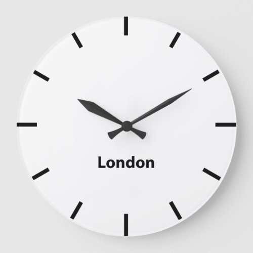 London City Time Zone Newsroom Wall Large Clock