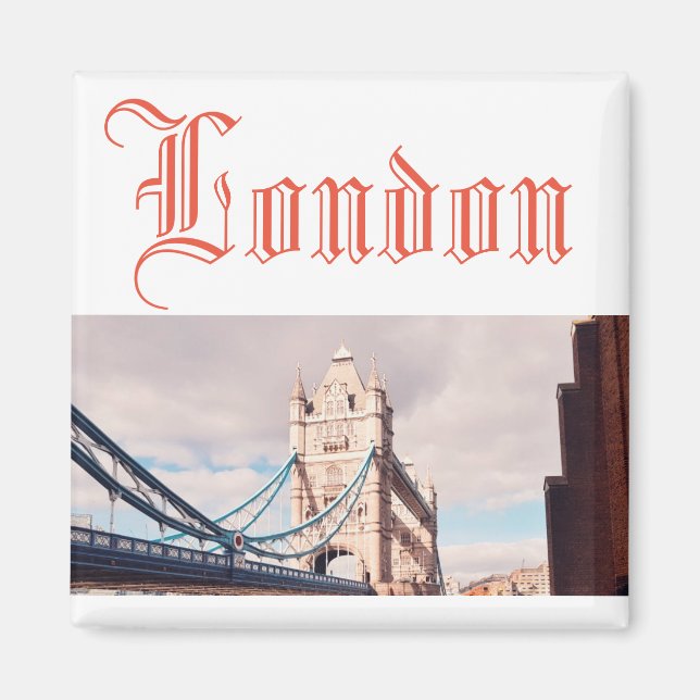 London City Tower Bridge Landscape Magnet (Front)