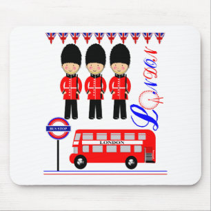 London City UK Red White Blue Union Jack Cute Mouse Pad