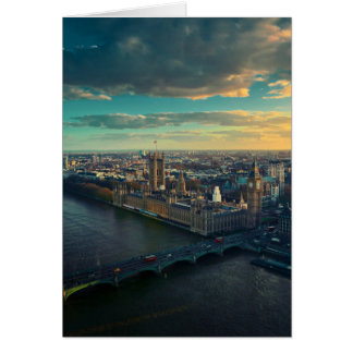 London Cityscape with Sunset