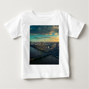 London Cityscape with Sunset Baby T-Shirt