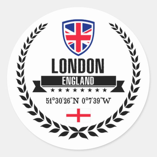 London Classic Round Sticker