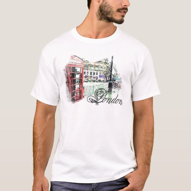 London Colored  Sketch T-Shirt (Front)
