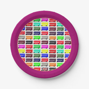 London colours & Double Decker Bus / kids party Pa Paper Plates
