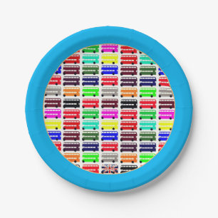 London colours & Double Decker Bus / kids party Pa Paper Plates