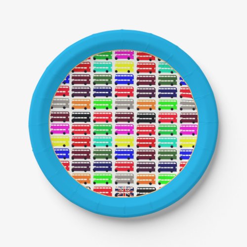 London colours  Double Decker Bus  kids party Pa Paper Plates