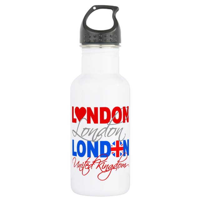 London custom water bottle (Front)