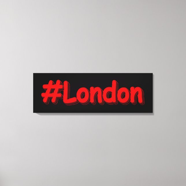 "#London" Cute Design. Buy Now Canvas Print (Front)