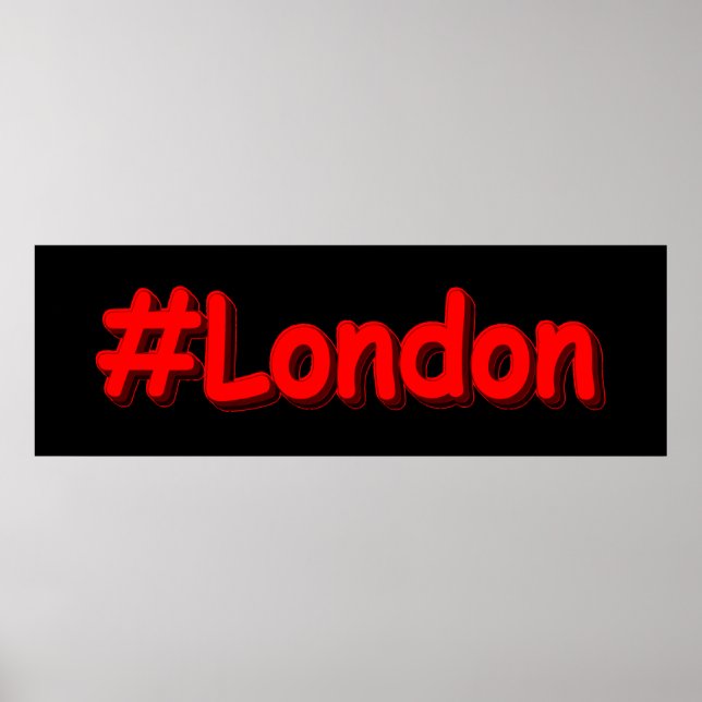 "#London" Cute Design. Buy Now Poster (Front)