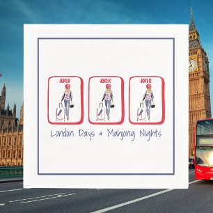 London Days & Mahjong Nights / Mahjong Party Napkins