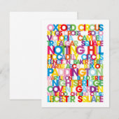 London Destinations Text Map Art Print (Front/Back)