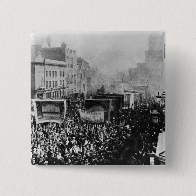 London Dock Strike, 1889 Button (Front)