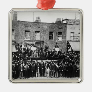 London Dock Strike, 1889 Metal Ornament