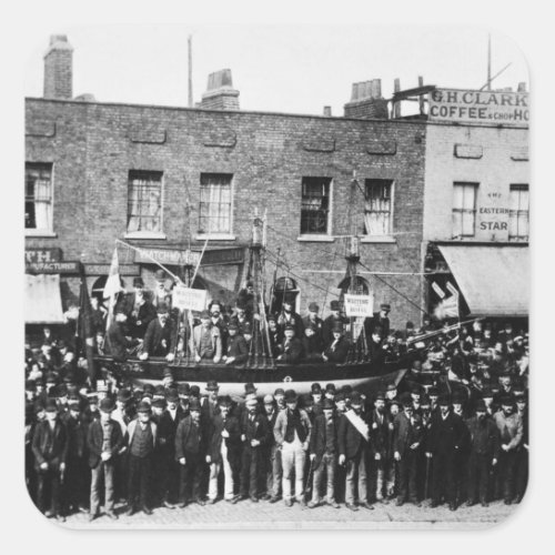 London Dock Strike 1889 Square Sticker