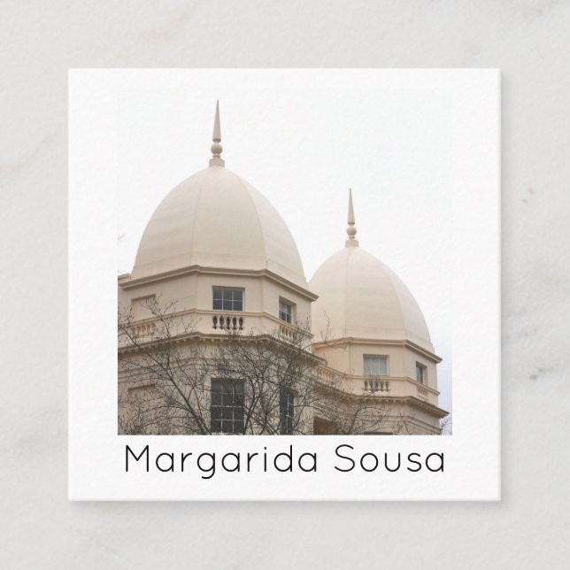 London Domes City England Photo Travel Tourism Square Business Card (Front)