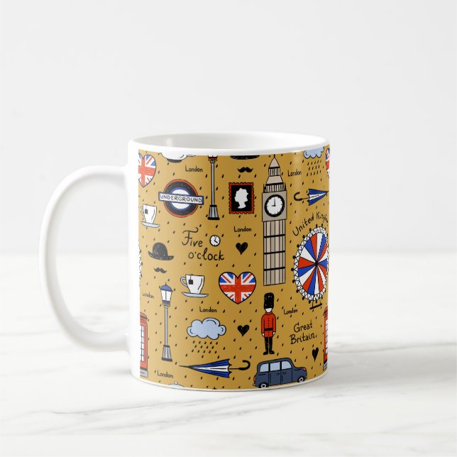 London Doodles Coffee Mug (Left)