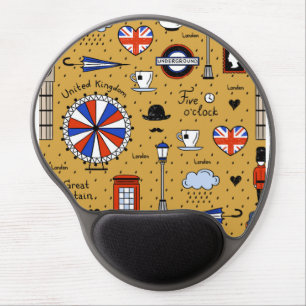 London Doodles Gel Mouse Pad