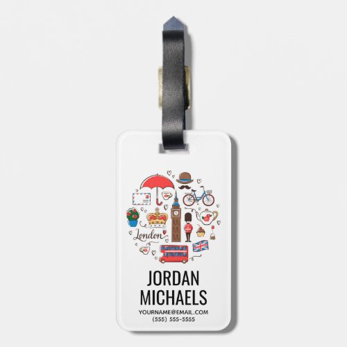 London Doodles Luggage Tag