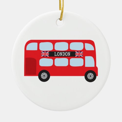 London double_decker bus ceramic ornament