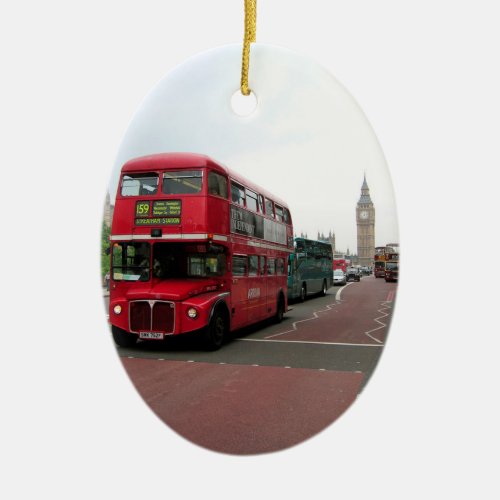 London Double_decker Bus Ceramic Ornament