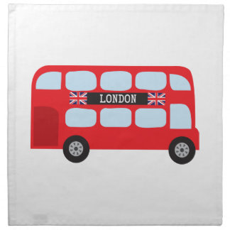 London double-decker bus napkin