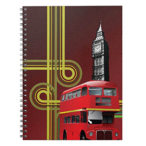 London Double Decker Bus Notebook
