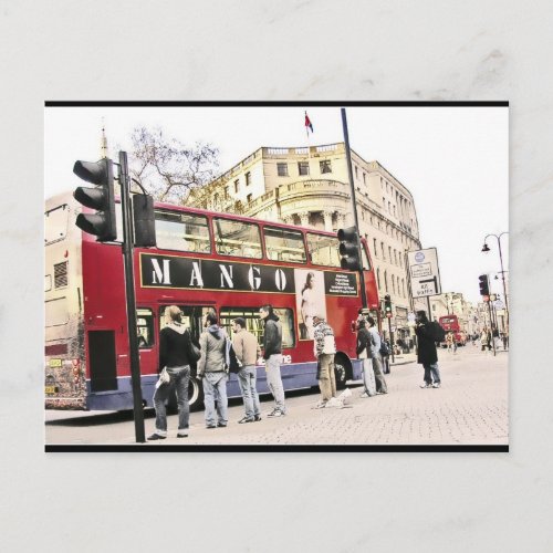 London Double Decker Bus Postcard