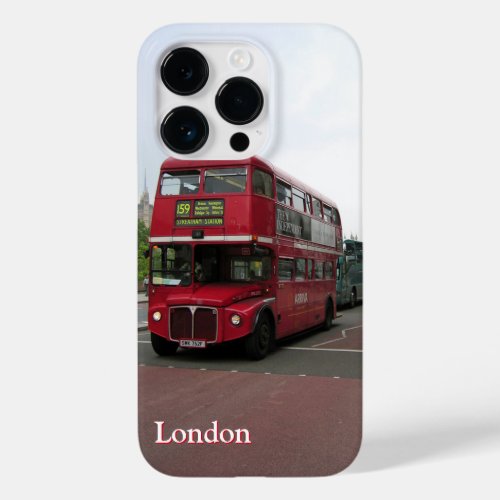 London Double_decker Bus with Name Case_Mate iPhone 14 Pro Case