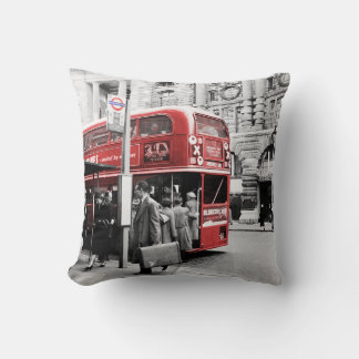 London Double Decker Throw Pillow