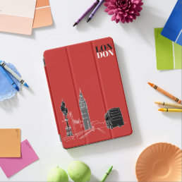 London Drawing Simple Red iPad Air Cover