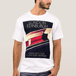 London Edinburgh Locomotive vintage style poster T-Shirt