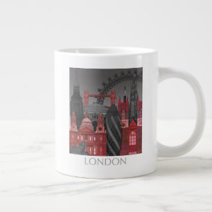 London Elevations by Night - Red Giant Coffee Mug