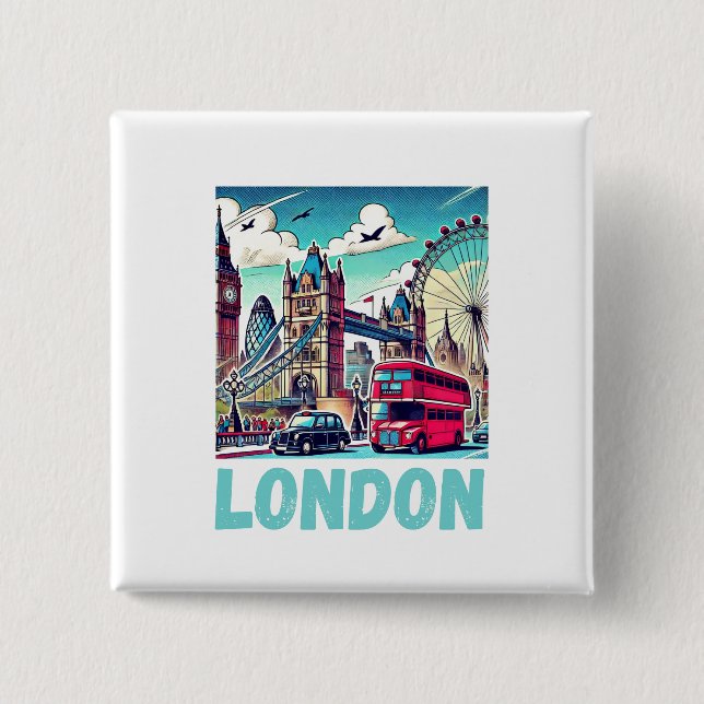 London embroider button (Front)