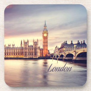 London England Big Ben Beverage Coaster