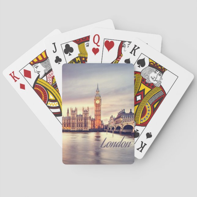 London England Big Ben Poker Cards (Back)