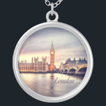 London England Big Ben Silver Plated Necklace<br><div class="desc">London England Big Ben This makes a great gift for anyone who has visited London England or who is from there. It would also make a great surprise if you are planning a trip as a way to announce where you are going Customize and personalize it with a name or...</div>