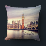 London England Big Ben Throw Pillow<br><div class="desc">London England Big Ben This makes a great gift for anyone who has visited London England or who is from there. It would also make a great surprise if you are planning a trip as a way to announce where you are going Customize and personalize it with a name or...</div>